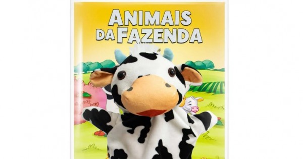 Livro com Fantoche: Animais da Fazenda