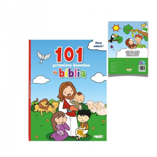 Livro infantil colorir 101 desenhos da biblia