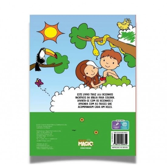 Livro infantil colorir 101 desenhos da biblia