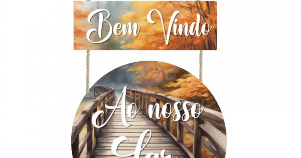 Placa decorativa Seja bem vindo ao nosso lar PL270