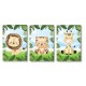 Placas decorativa infantil animais da floresta kit140