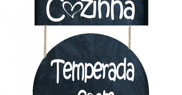 Placa decorativa cozinha temperada com amor PL233