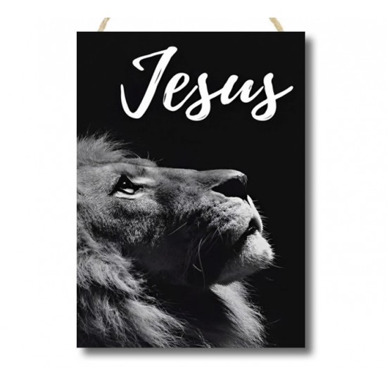 Placa decorativa Leão Jesus PL286