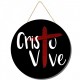 Placa decorativa redonda Cristo Vive PL291