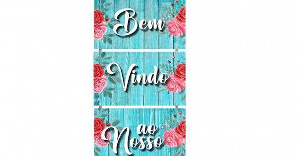 Placa decorativa mdf "Bem-vindo ao nosso sonho" PL103