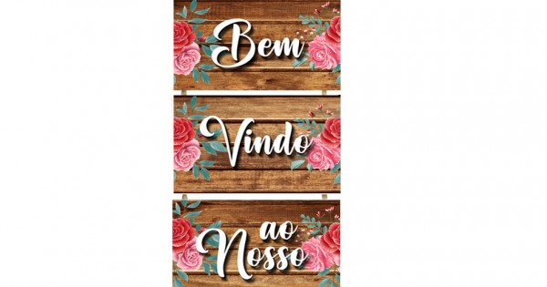 Placa decorativa MDF Bem vindo ao nosso Lar PL113