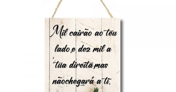 Placa decorativa Mil cairão ao teu lado PL236