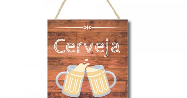 Quadro decorativo com corda cerveja para sempre cod 19