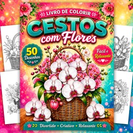 Livro de Colorir Cestos Florais Criativos COL102