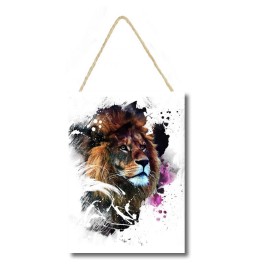 Placa decorativa 20x29 mdf Le�o 2 cod 067 