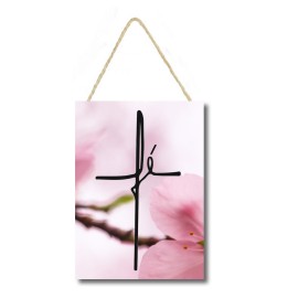 Placa decorativa mdf com frase F� PL075