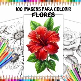 100 Imagens desenhos de  flores para colorir adulto COL14