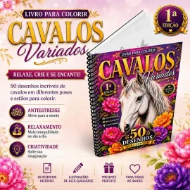 LIVRO PARA COLORIR CAVALOS