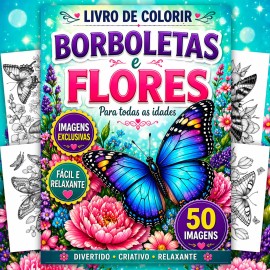 Livro para Colorir Borboletas Criativas COL103
