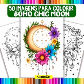 Livro para Colorir Boro Chic Moon 3� Edi��o - Sua Pausa de Tranquilidade COL036-03