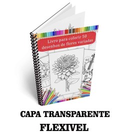 Livro de Colorir Flores Antiestresse Adultos | 50 Desenhos Arteterapia Relaxamento COL45