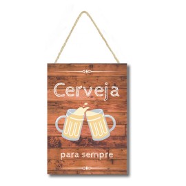 Quadro decorativo com corda cerveja para sempre cod 19 
