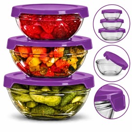 Kit 3 Potes de Vidro Herm�ticos com Tampa e Trava