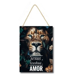 Placa decorativa 20x29 mdf Le�o 3 cod 68 