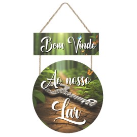 Placa decorativa Bem Vindo ao nosso lar PL275 
