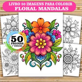 Livro de Colorir Mandala Floral 1 edi��o| Arteterapia Adultos | Relaxamento e Ansiedade | COL038-01
