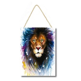 Placa decorativa  feito em mdf  Le�o PL078 