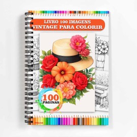 Livro de Colorir Adulto Antiestresse Objetos Vintage | Arteterapia Relaxamento Nost�lgico COL048
