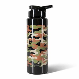 Squeeze Esportivo 750ml Preto Camuflado Bico Dosador