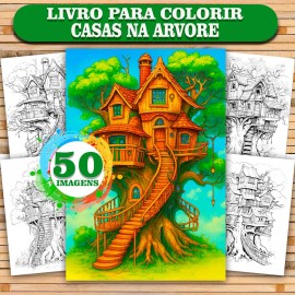 Livro de Colorir Casa na �rvore Antiestresse | Arte, Relaxamento e Criatividade COL-088-01