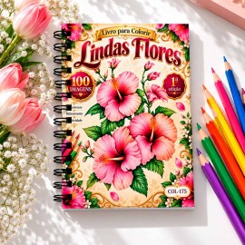 LIVRO PARA COLORIR LINDAS FLORES DIVERTIDAS