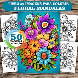 Livro de Colorir Mandala Floral Adulto Antiestresse | Arteterapia para Relaxar | 3� Edi��o COL038-03