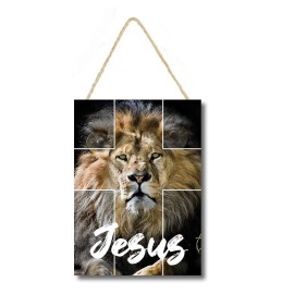 Placa decorativa 20x29 mdf frase Jesus 2 cod PL070 