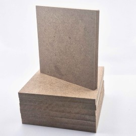 Kit Com 50 Bolachas 8 cm quadrada Placa Chapa MDF 6mm