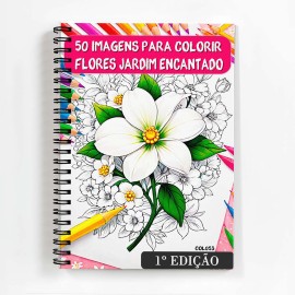 Livro para colorir tema flores ,  folhas grossas 120 gramas, adulto antiestresse flores | Arteterapia relaxante COL053