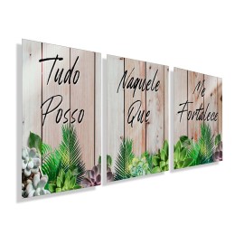 Kit quadros Tudo posso naquele que me fortalece KIT134 