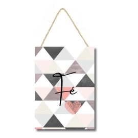 Placa decorativa 20x29 mdf frase F�  cod PL073