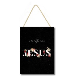 Placa decorativa 20x29 mdf frase Jesus cod PL069 