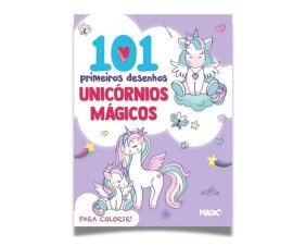 Livro Infantil Colorir 101 Desenhos De Unicornio 