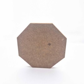 Kit Com 50 Bolachas 8 cm octogonal Placa Chapa MDF 6mm